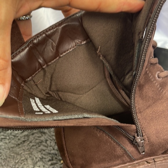 Rouge helium brown soft lace up platform combat style boots women’s size 8 - Picture 16 of 16